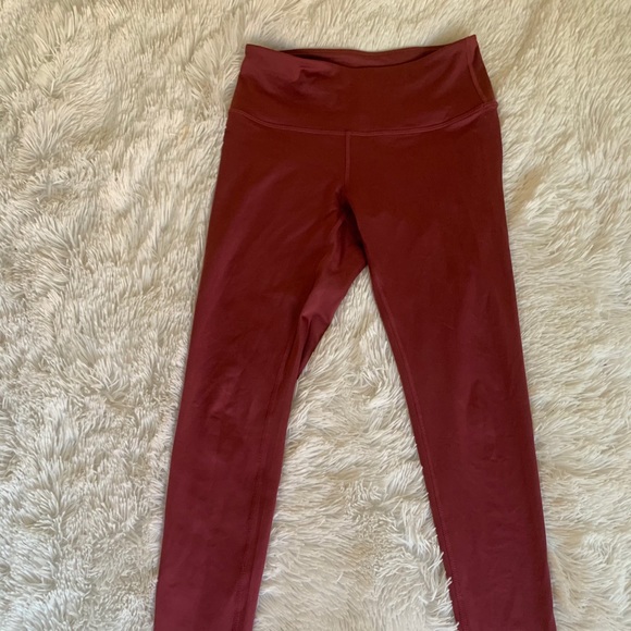 Z by Zella Women’s Burgundy High Waisted Leggings - Picture 2 of 4